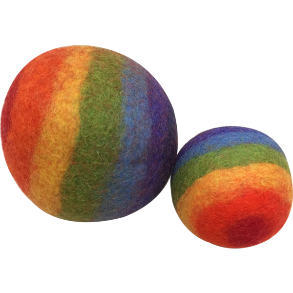 Papoose Toys Felt Balls Rainbow/2