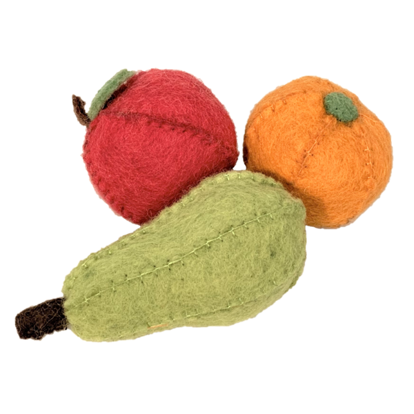 Papoose Toys Fruit Apple, Pear, Orange