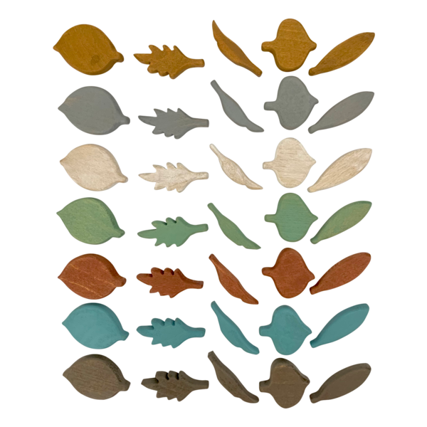 Papoose Toys Mini Earth Leaf Shapes/35pc