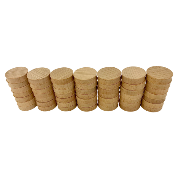 Papoose Toys Mini Natural Concave 4cm/49pc