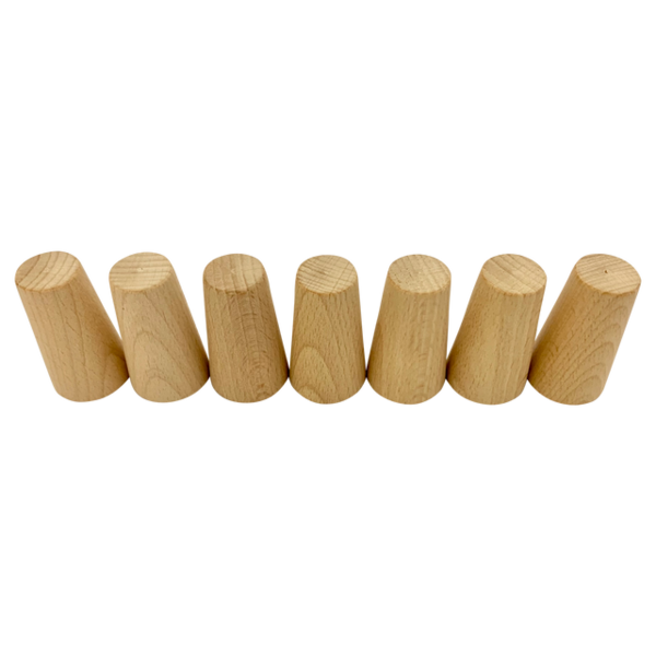 Papoose Toys Mini Natural Cones/7pc