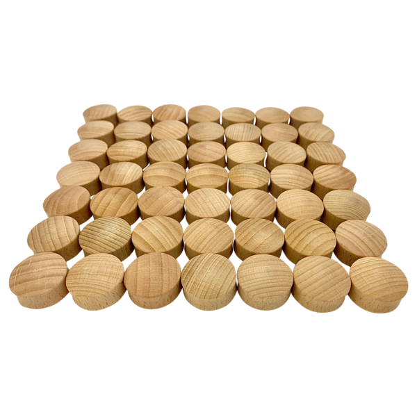 Papoose Toys Mini Natural Convex/49pc