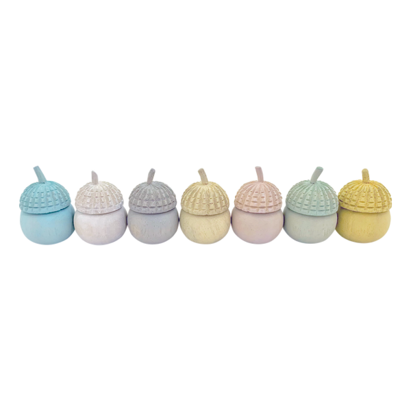 Papoose Toys Mini Pastel Acorn Pots/7pc