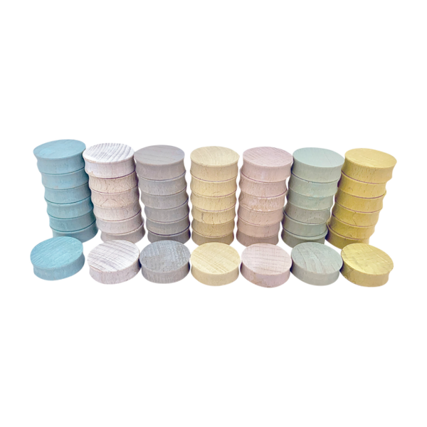 Papoose Toys Mini Pastel Concave 4cm/49pc