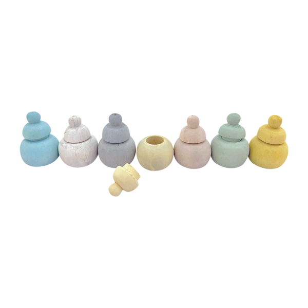 Papoose Toys Mini Pastel Pot/7pc