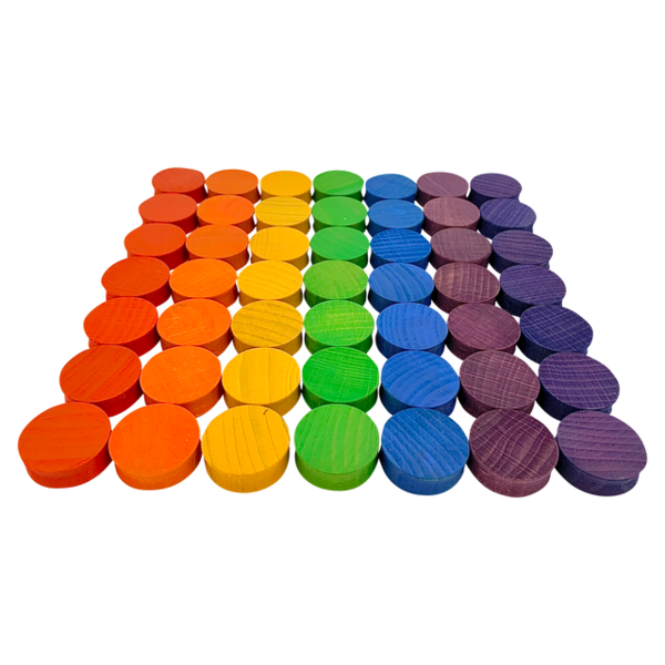 Papoose Toys Mini Rainbow Concave 4cm/49pc