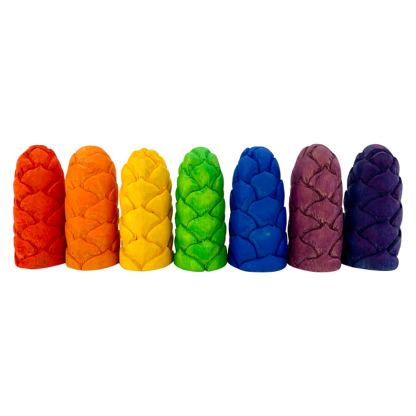 Papoose Toys Mini Rainbow Flower Bud Lr/7pc