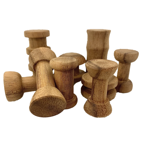 Papoose Toys Mini WW Spool Set Java Teak/10