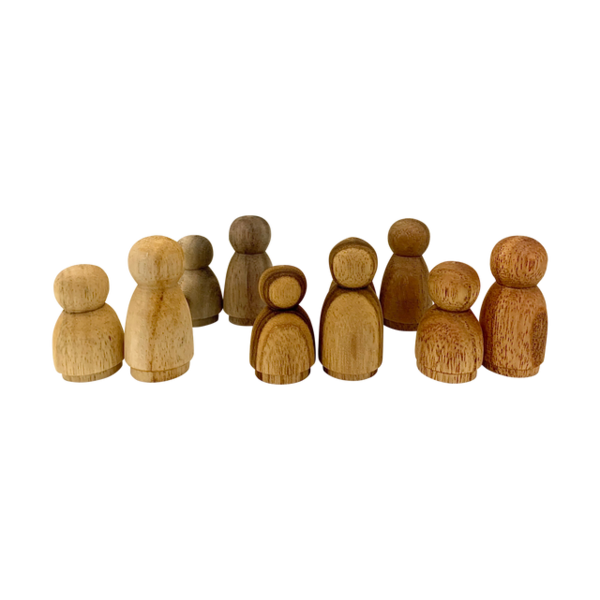 Papoose Toys Mini WW Wood Folk/10pc