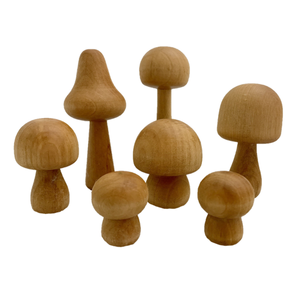 Papoose Toys Mushroom Natural / 7pc