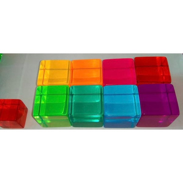 Papoose Toys Phatt Lucite Cubes/10pc