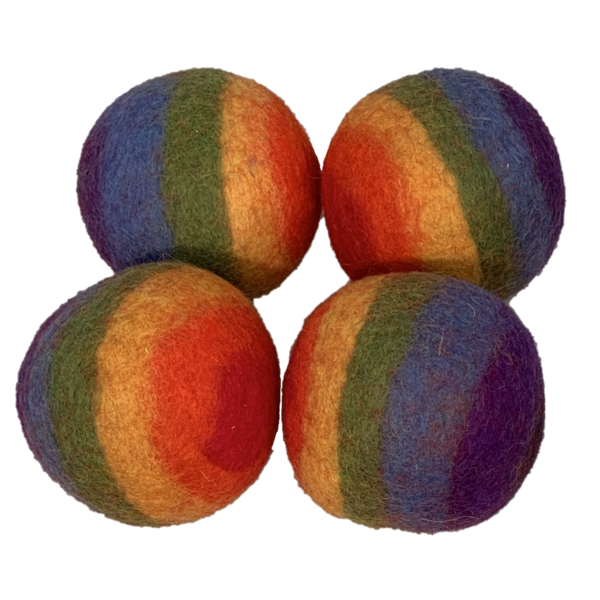 Papoose Toys Rainbow Ball 7.5cm/ 4pieces