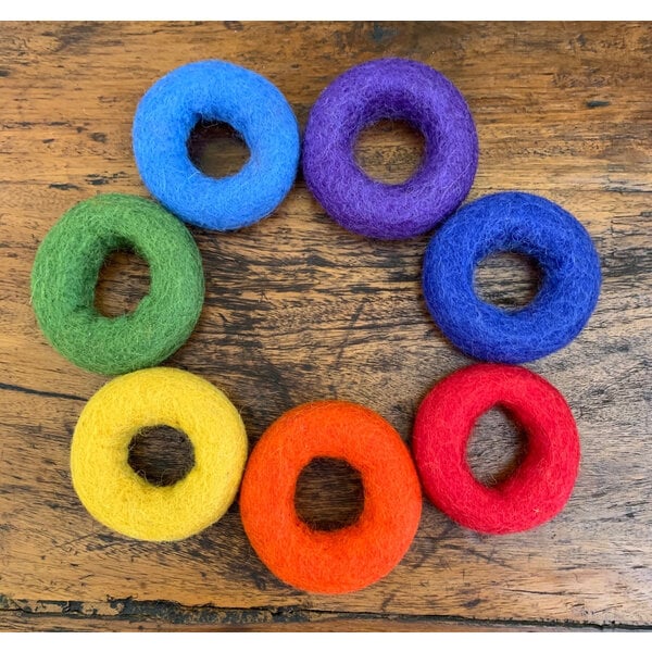 Papoose Toys Rainbow Felt Doughnuts/7