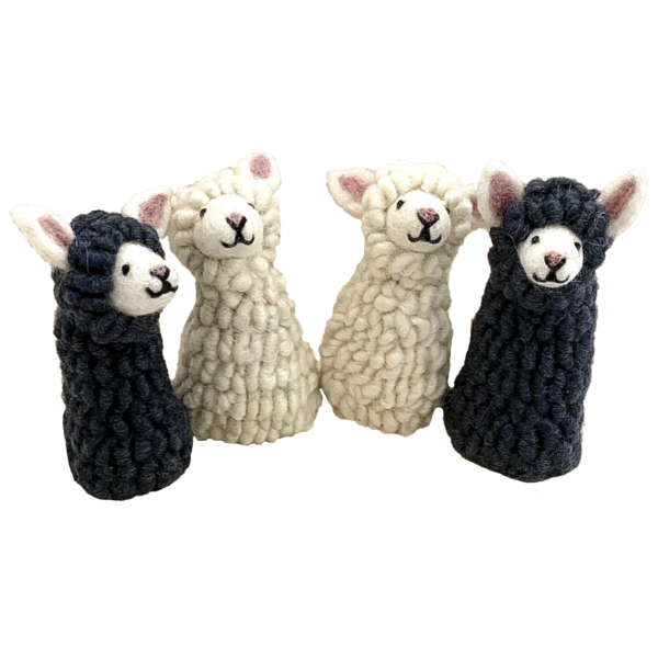 Papoose Toys Sheep Finger Puppets/4pc