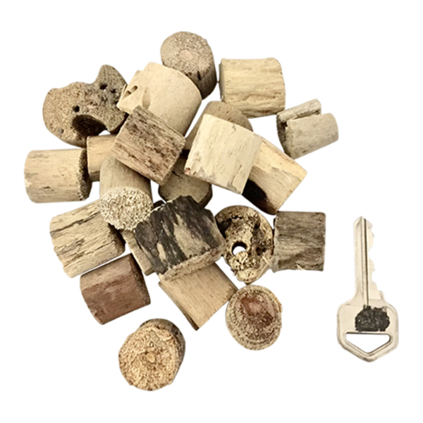 Papoose Toys Short round Driftwood/20pc
