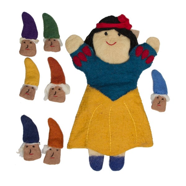 Papoose Toys Snow White, 7 dwarves