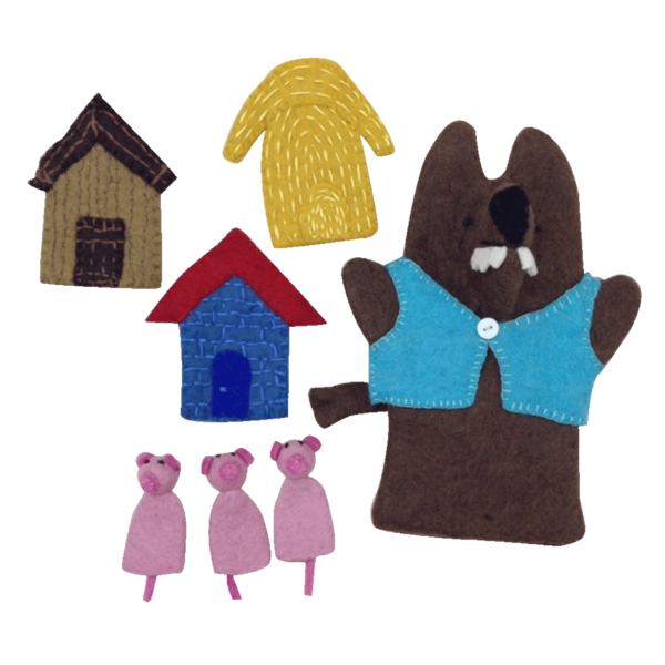 Papoose Toys StoryPuppets 3 Little Piggies