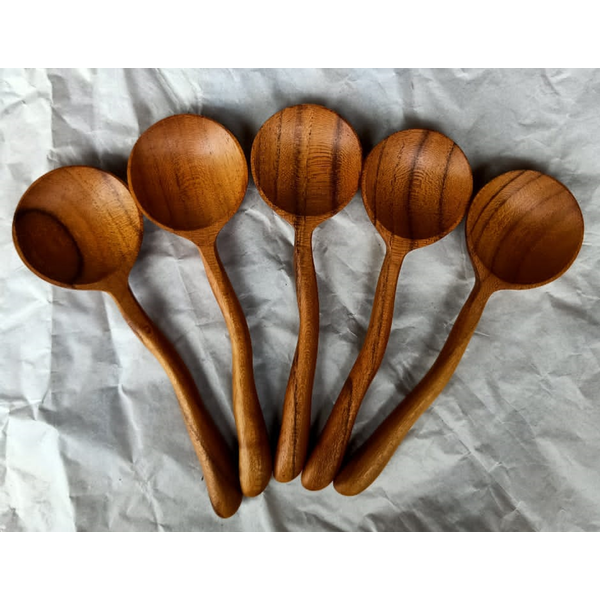 Papoose Toys Teak Spoons/6pc