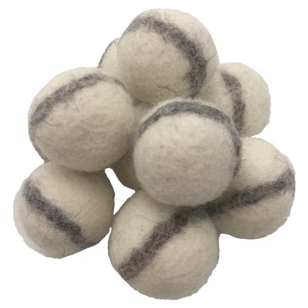 Papoose Toys White Felt Balls 3.5cm/20