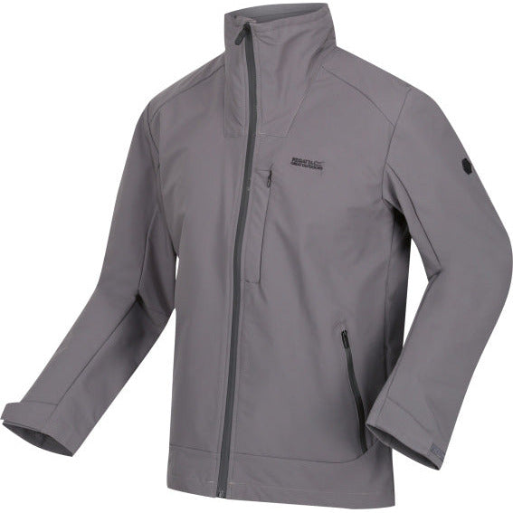 De Regatta Overmoore Fleece Met Volledige Rits - Heren - Stretch - Geborsteld - Donker Grijs