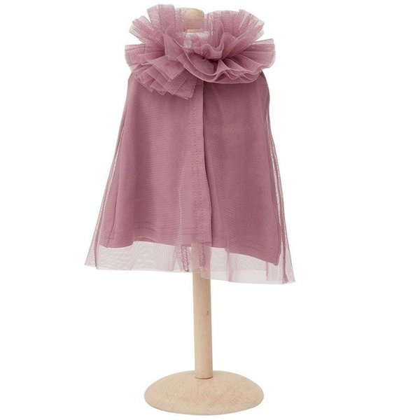 Tule cape voor de pop paars/roze 45cm