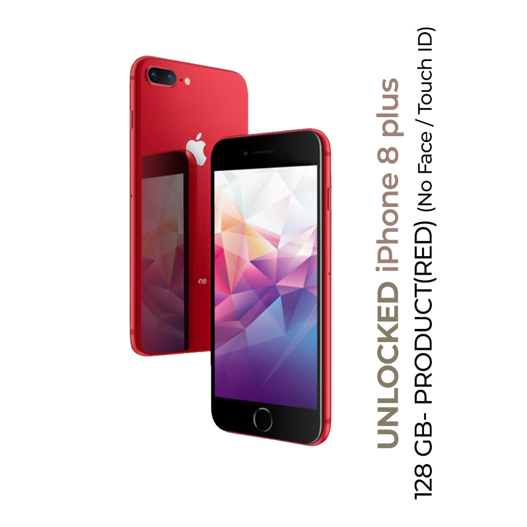 iPhone 8 Plus , 128 GB , PRODUCT(RED), No Face / Touch ID