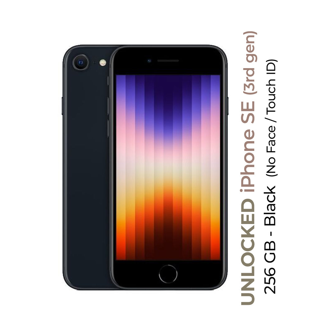 iPhone SE (3rd gen) , 256 GB , Black, No Face / Touch ID