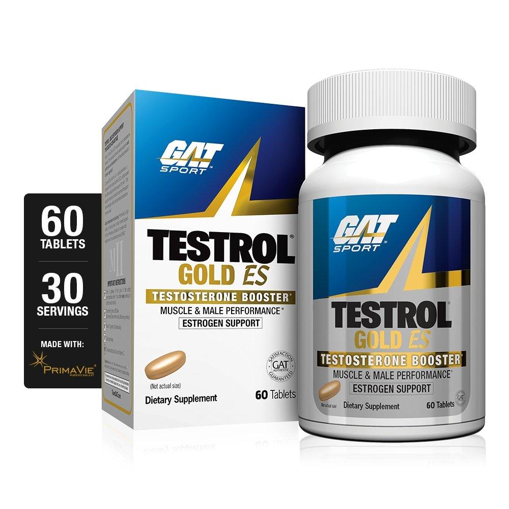 Frasco de tabletas de producto Testrol Gold de GAT Sport