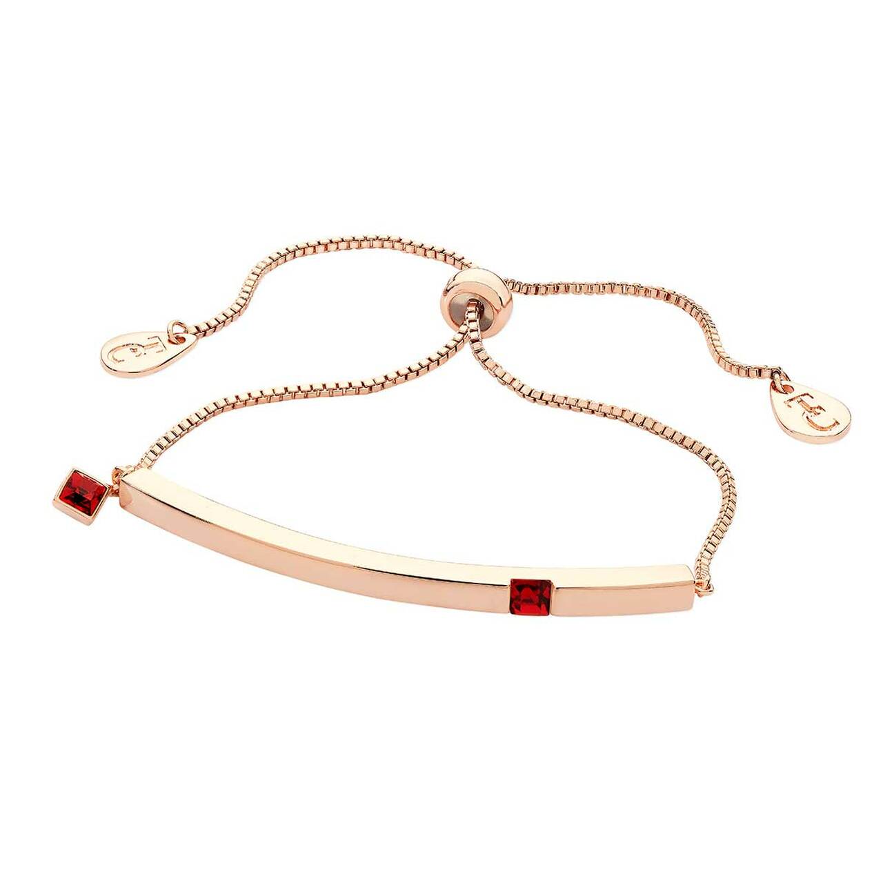 Personalized January Birthstone Bracelet  Garnet  Danique Jewelry