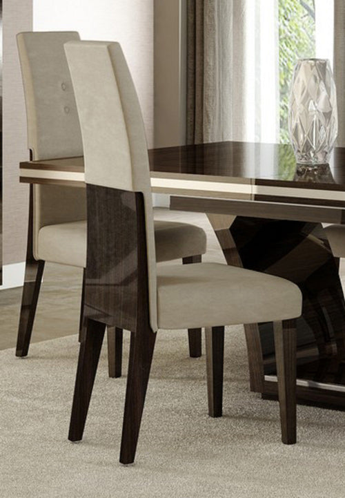 SET OF 2 ESPRESSO BROWN ALDER DINING CHAIRS