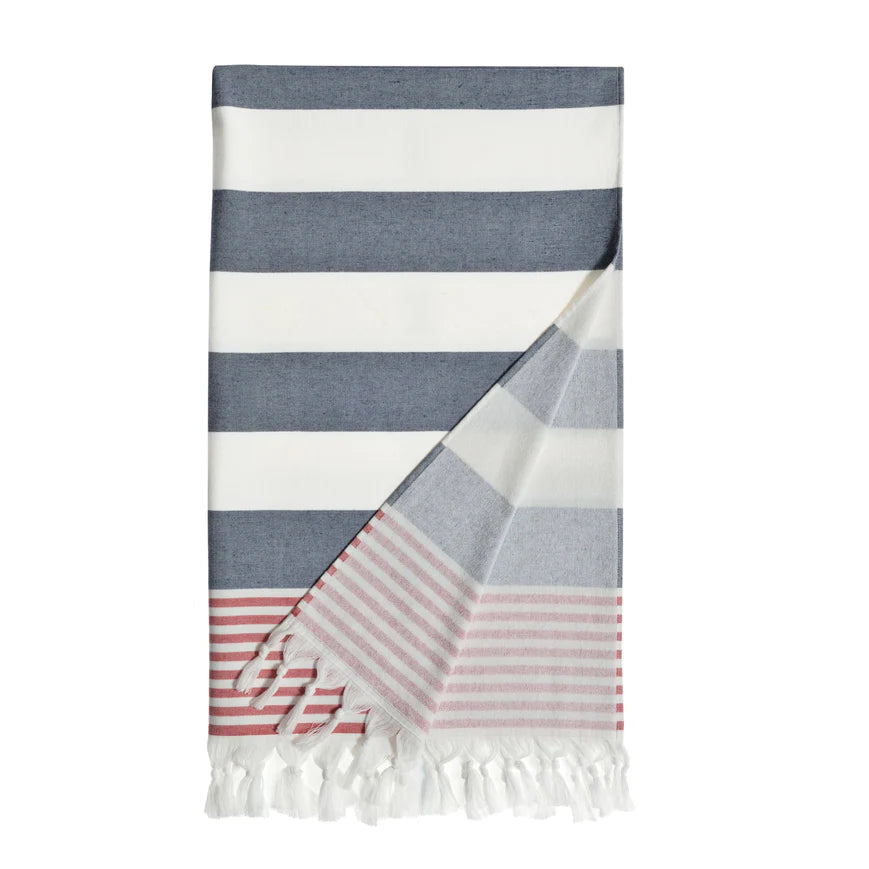 PATRIOTIC PESTEMAL BEACH TOWEL- a bright addition to your vacation! - HYGGE CAVE