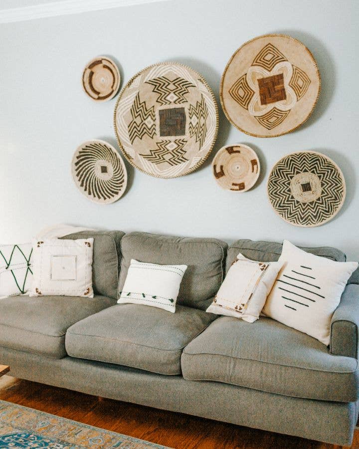 HYGGE CAVE | ORGANIZATION TIPS: USING ASHANTI BOLGA FAN WALL HANGING