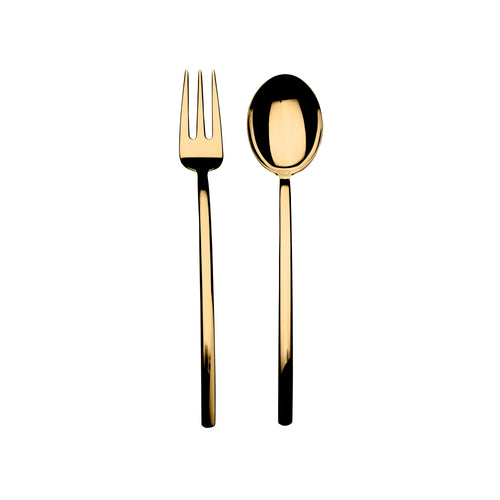 SERVING SET(FORK & SPOON) DUE ORO