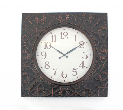 BROWN VINTAGE WALL CLOCK