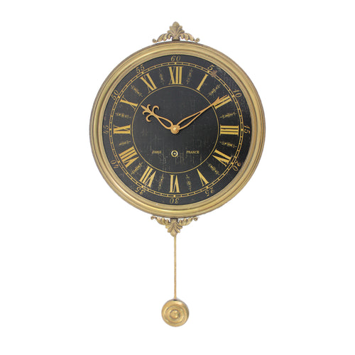 GOLD VINTAGE PENDULUM - CLOCK