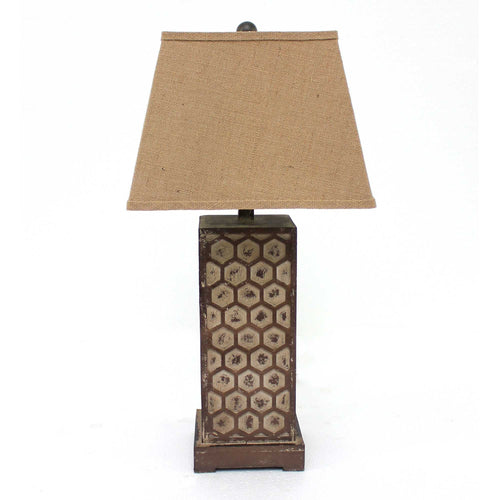 BROWN INDUSTRIAL TABLE LAMP