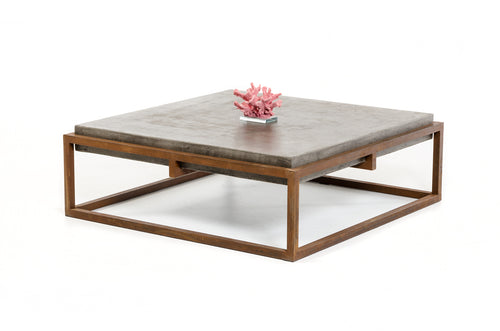 CONCRETE AND METAL COFFEE TABLE