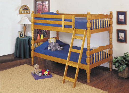 BUNK BED, HONEY OAK