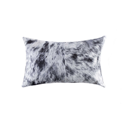 BLACK AND WHITE COWHIDE PILLOW