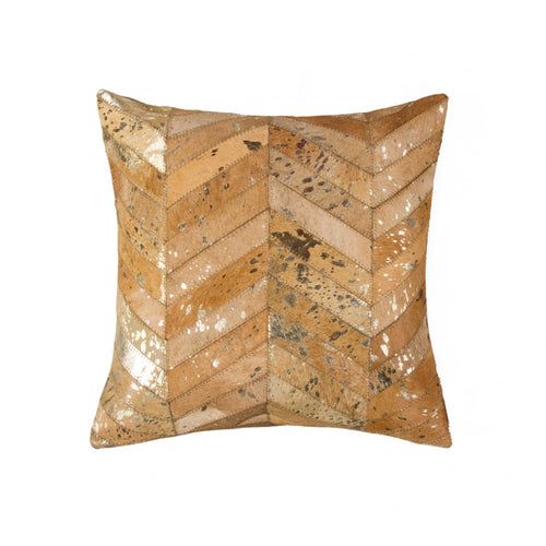 GOLD AND TAN PILLOW