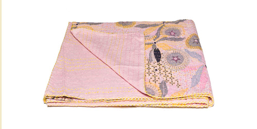 MULTICOLORED SUPERB KANTHA - THROW