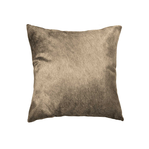 SMOOTH TAUPE KOBE COWHIDE PILLOW