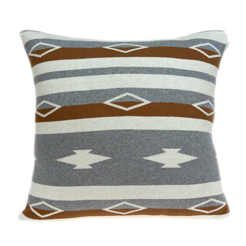 SQUARE DECORATIVE SOUTHWEST TAN PILLOW COVER