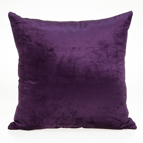 PURPLE SOLID PILLOW COVER WITH DOWN INSERT