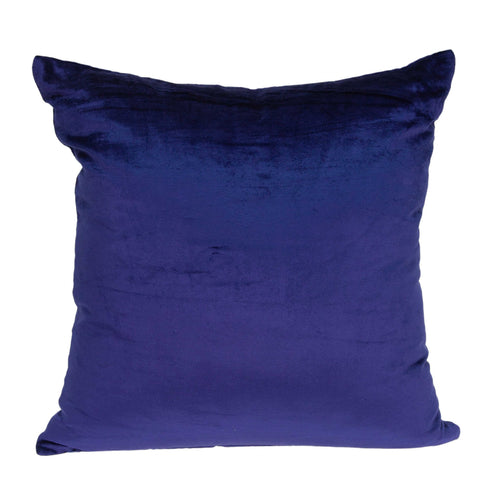 ROYAL BLUE SOLID PILLOW COVER WITH DOWN INSERT