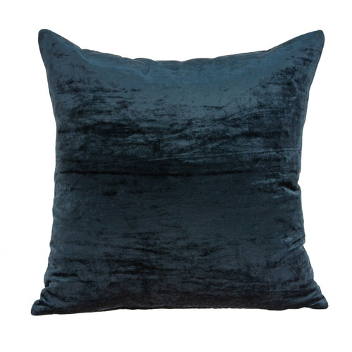 DARK BLUE SOLID PILLOW COVER WITH DOWN INSERT