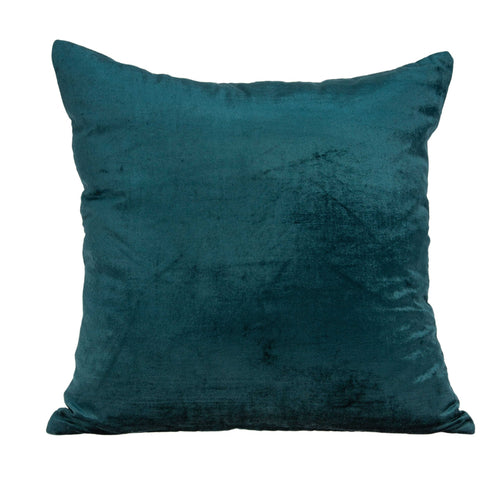 TEAL SOLID PILLOW COVER WITH DOWN INSERT
