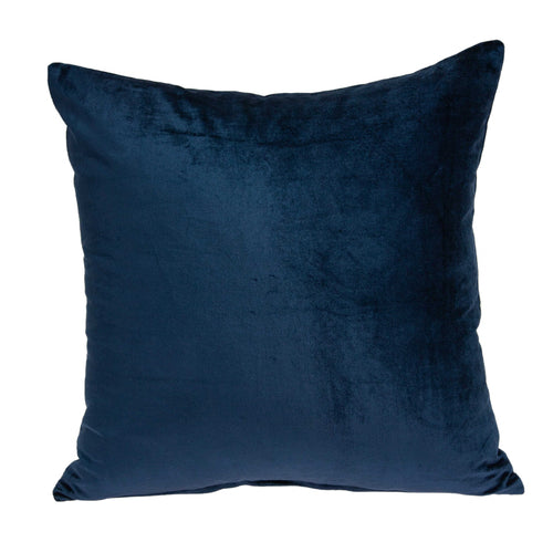NAVY BLUE SOLID PILLOW COVER WITH POLY INSERT