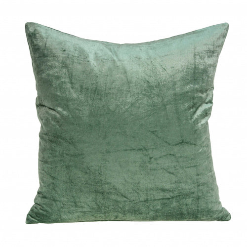 TRANSITIONAL GREEN SOLID PILLOW COVER