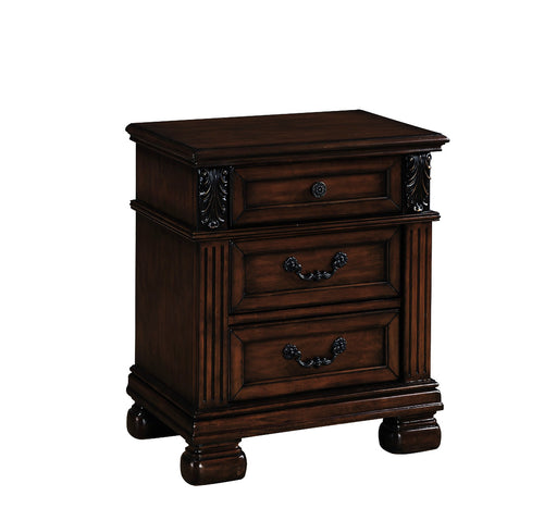 DARK WALNUT WOOD NIGHTSTAND